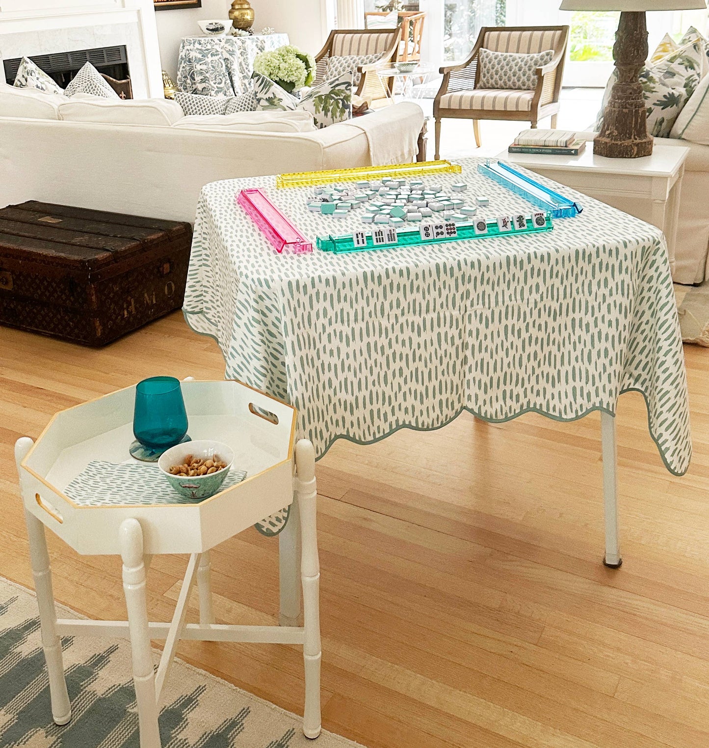 Dash Mahjong TableCloth - Green Tea