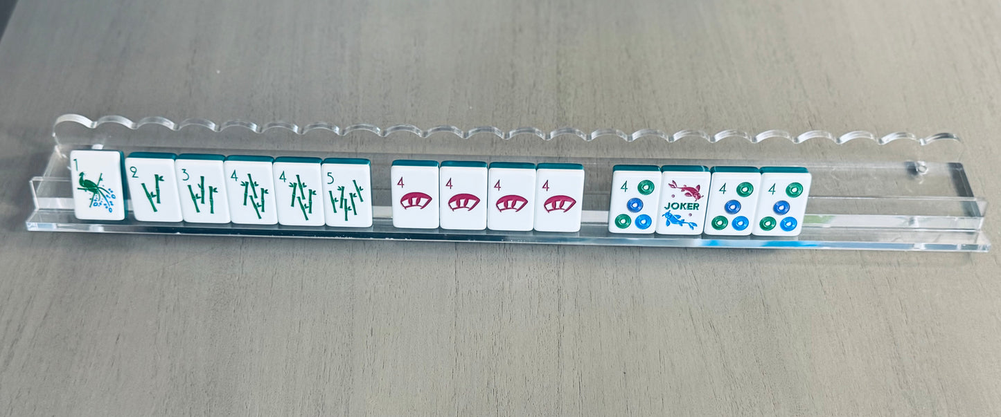 Luxe Acrylic Scalloped Mahjong Rack