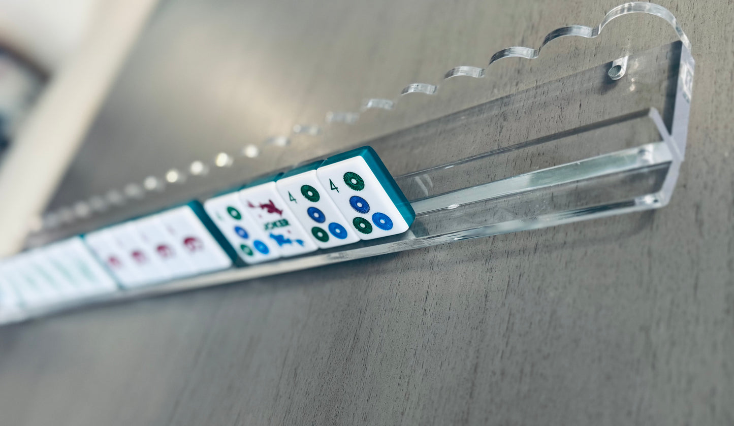 Luxe Acrylic Scalloped Mahjong Rack