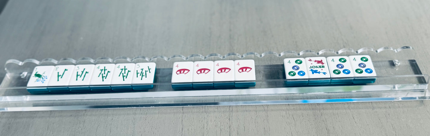 Luxe Acrylic Scalloped Mahjong Rack