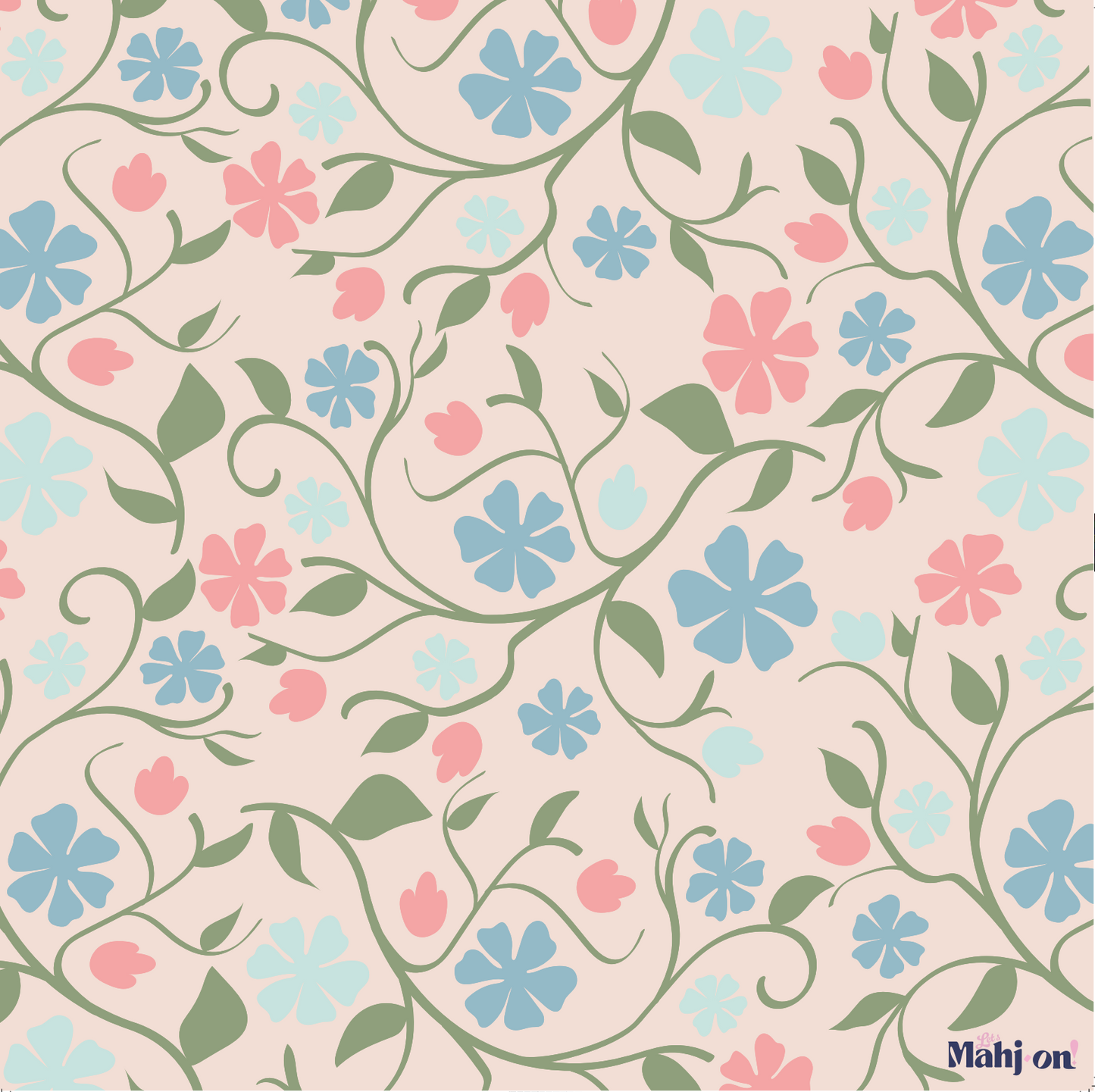Let’s Mahj-On! Full Floral Mat