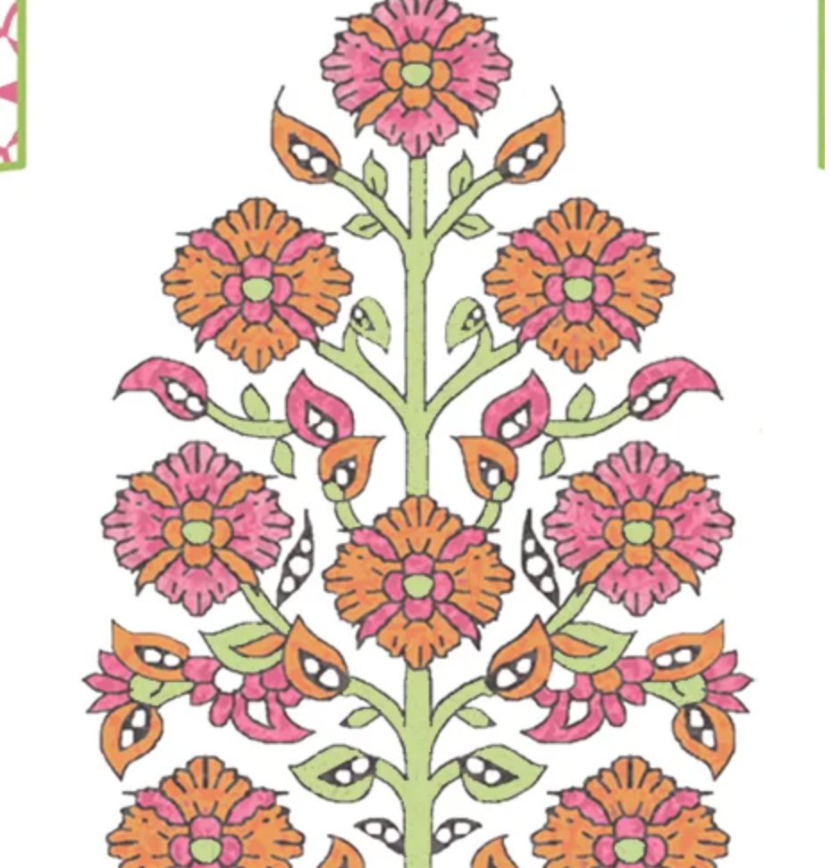 Indiennes Mahjong TableCloth - Pink