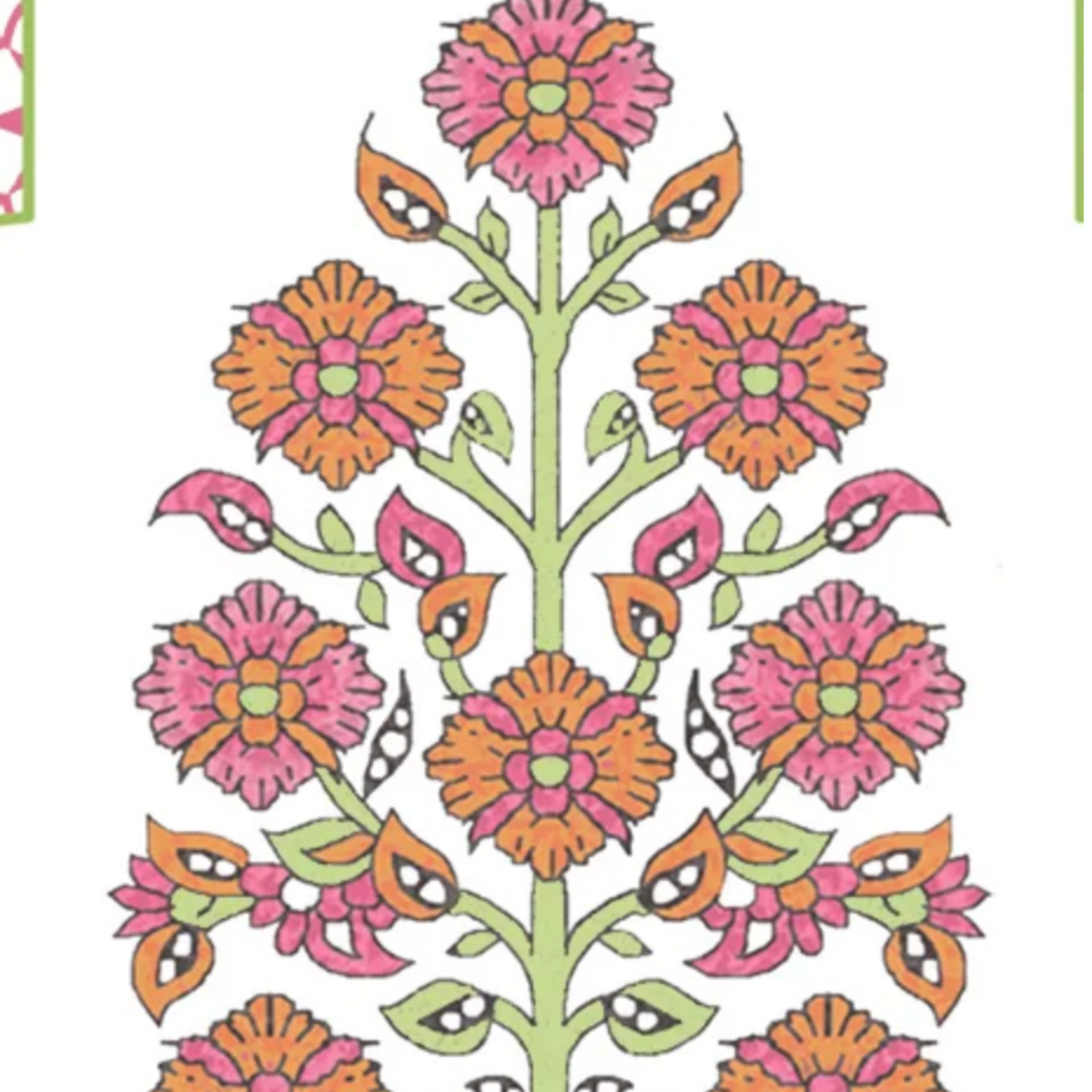 Indiennes Mahjong TableCloth - Pink