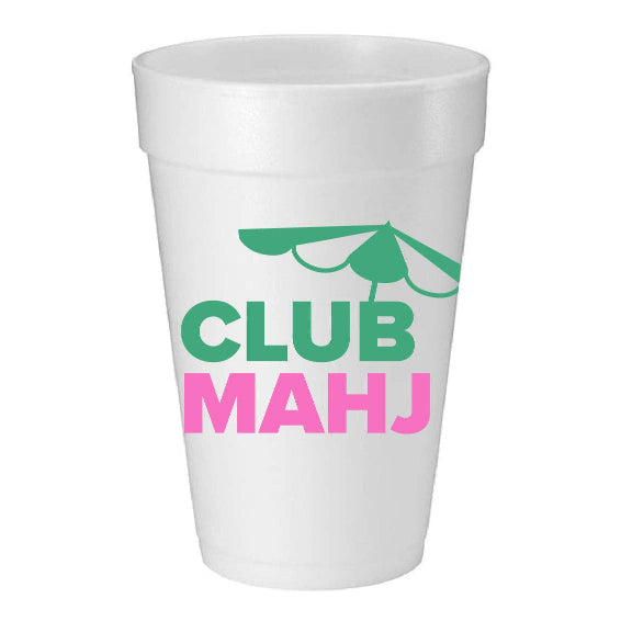 "CLUB MAHJ” Mahjong Foam Cups