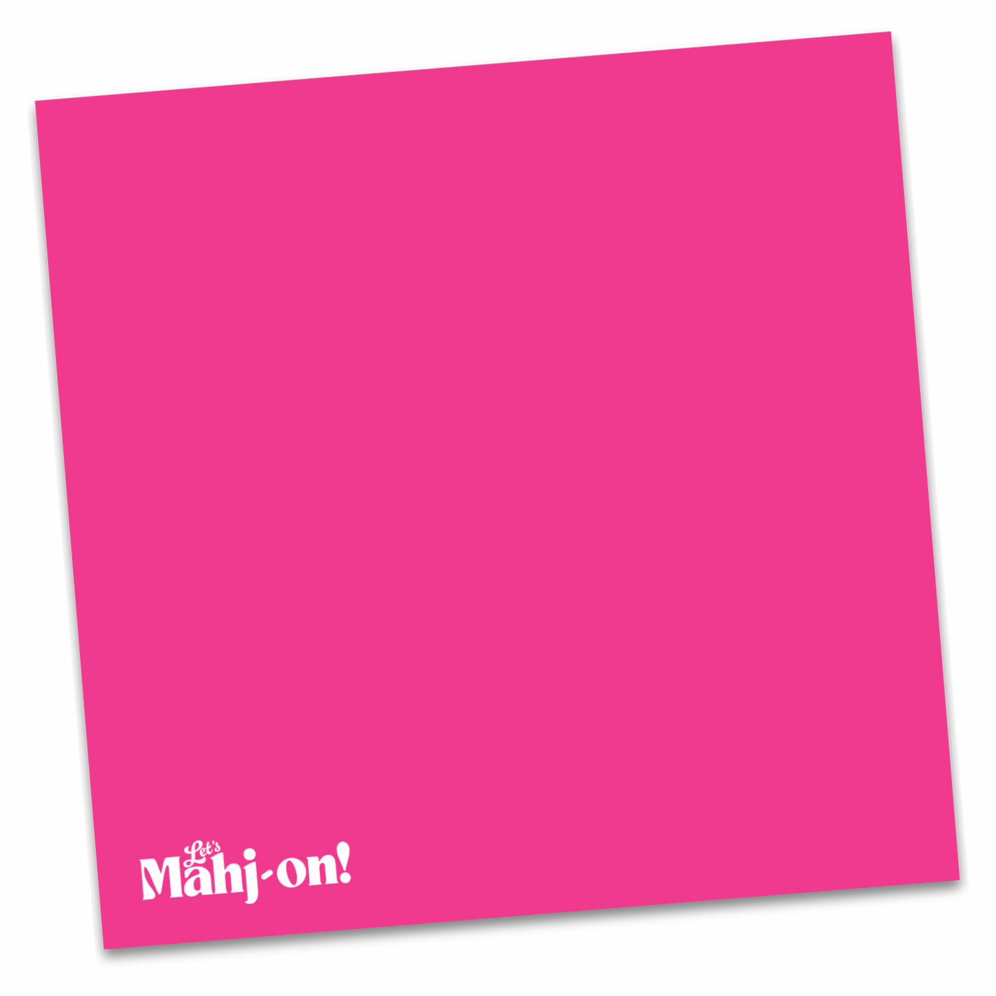 Lets Mahj-on signature logo playmat hot pink