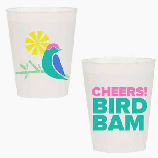 “CHEERS BIRD BAM” FROST FLEX CUPS