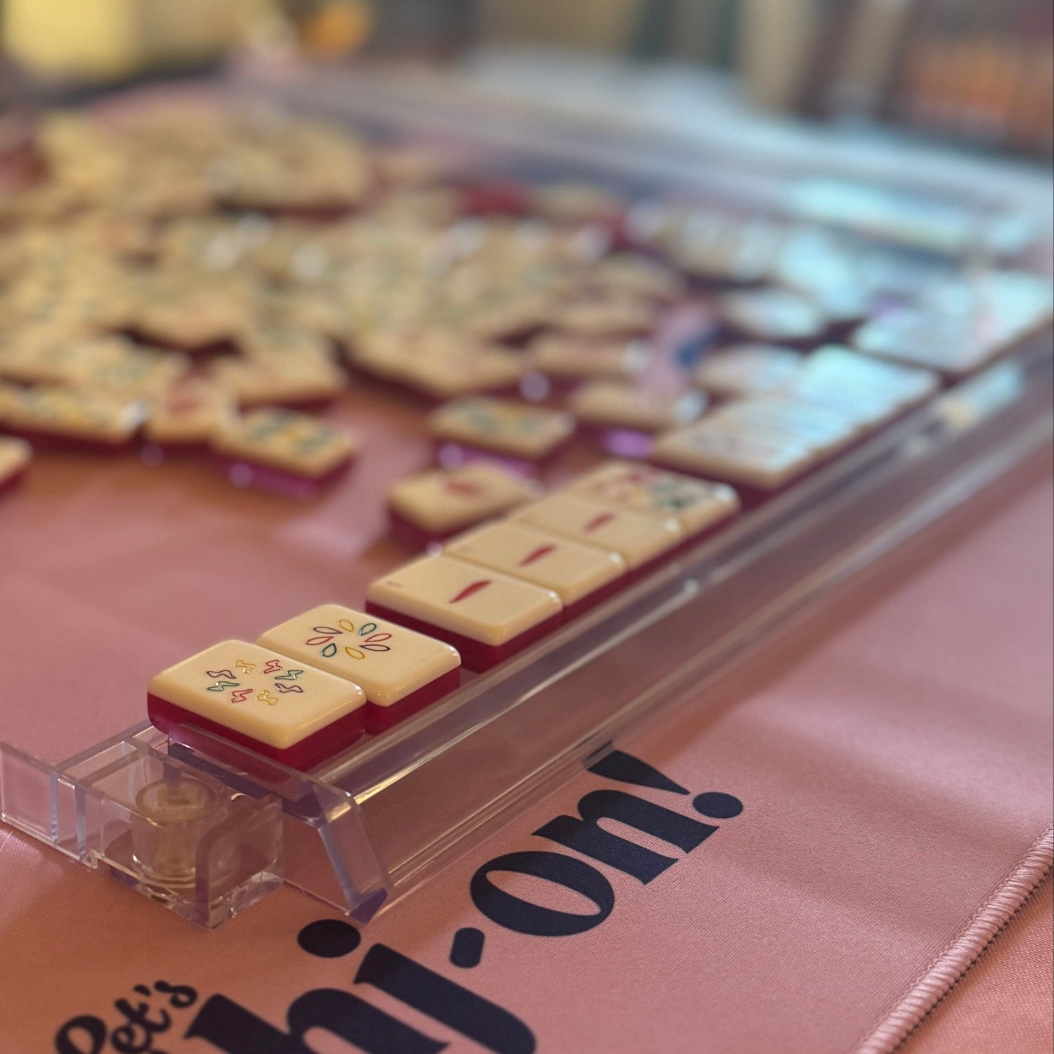 Acrylic Tile Rack & Pusher Set | Let's Mahj-On!