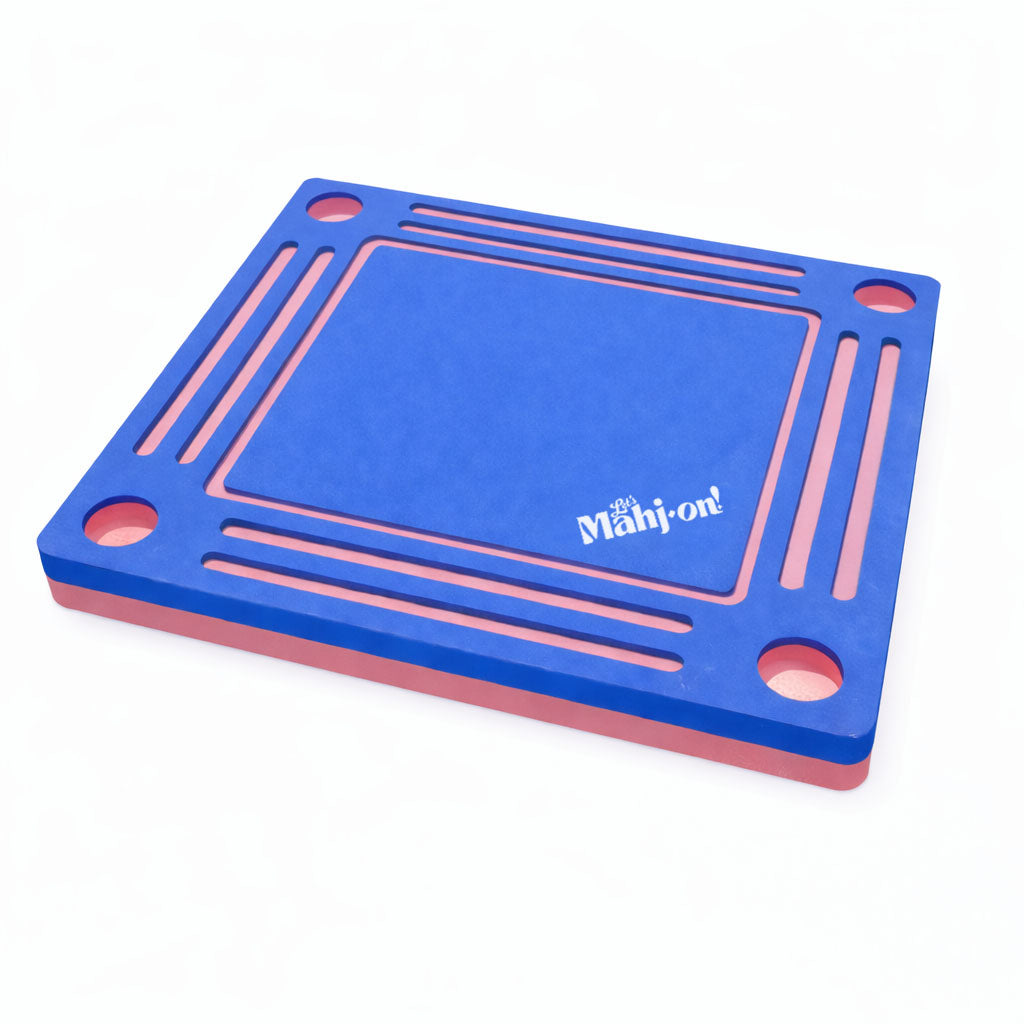 Let's Mahj-on! Blue Floating Table on white background