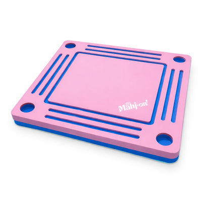 Let's Mahj-on! Pink Floating Table on white background