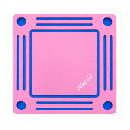 Let's Mahj-on! Pink Floating Table on white background Shown from above