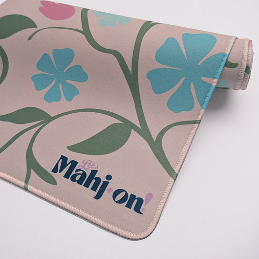 mahjong playmat with full floral design 