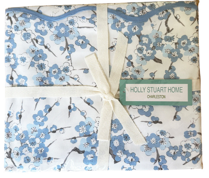 Blossom Mahjong Tablecloth - Sky Blue