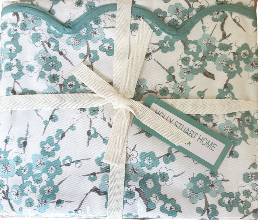 Blossom Mahjong Tablecloth - MID BLUE