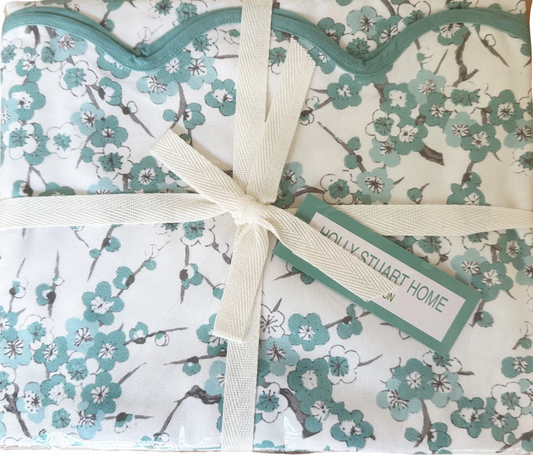 Blossom Mahjong Tablecloth - MID BLUE