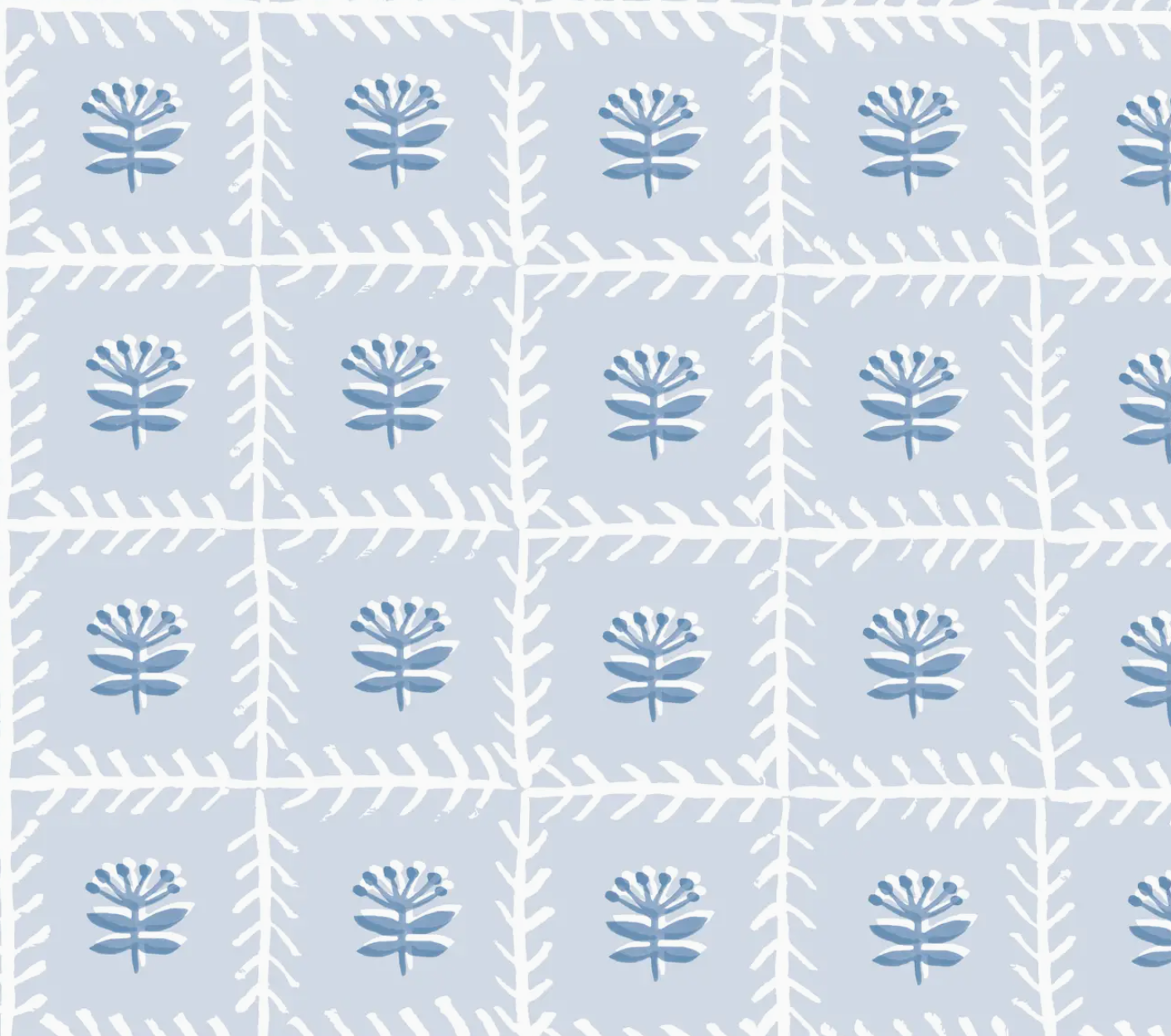 Lattice Mahjong Tablecloth ~ Soft Blue