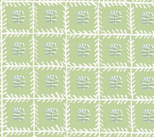 Lattice Mahjong Tablecloth ~ Soft Green
