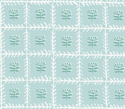 Lattice Mahjong Tablecloth ~ Seafoam