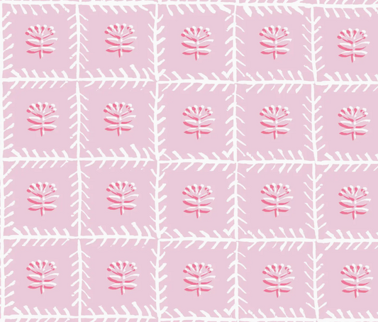 Lattice Mahjong Tablecloth ~ Pink