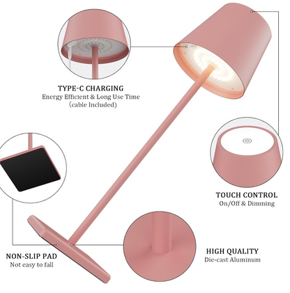 Cordless Table Lamps Soft Pink - Set of 2