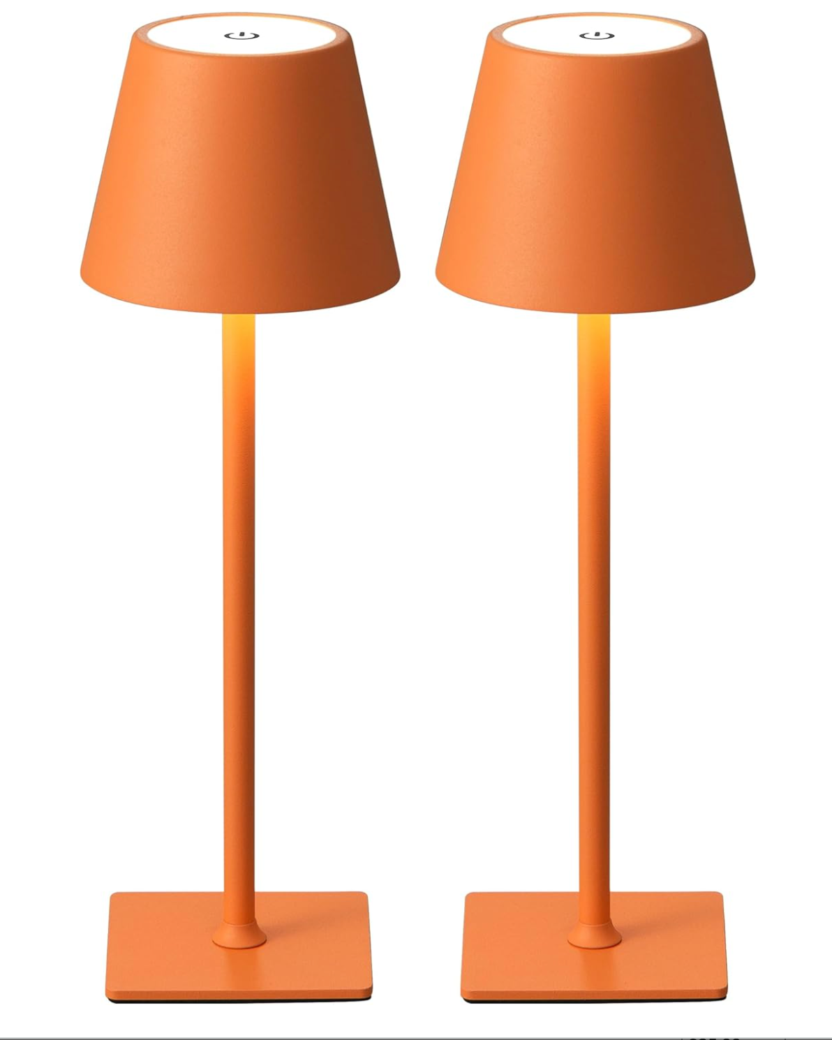 Cordless Table Lamps Orange - Set of 2