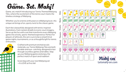 Let's Game. Set. Mahj! Tennis Mahjong Tile Set