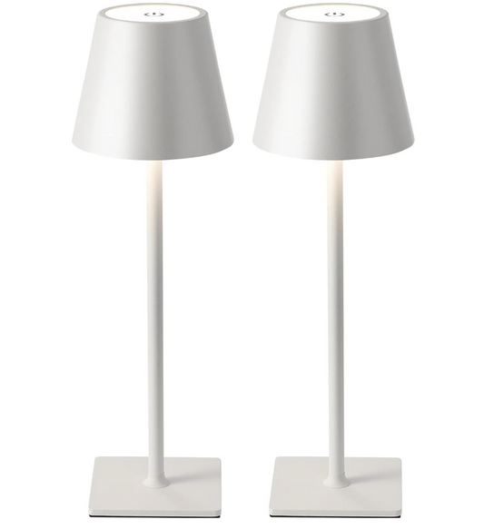 Cordless Table Lamps White - Set of 2