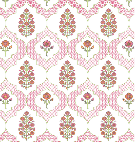 Indiennes Mahjong TableCloth - Pink