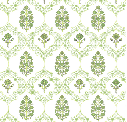 Indiennes Mahjong TableCloth - Green
