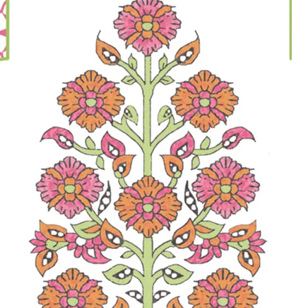 Indiennes Mahjong TableCloth - Pink