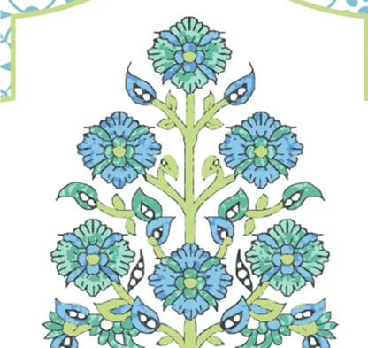 Indiennes Mahjong TableCloth - Blue