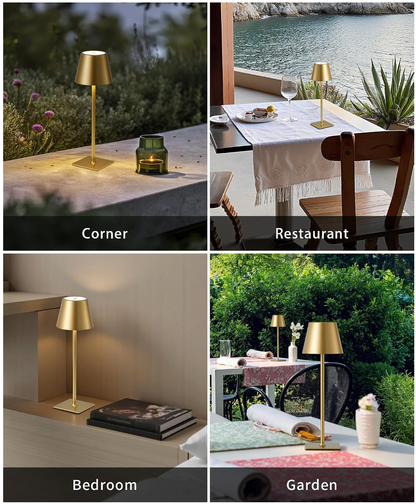Cordless Table Lamps Gold- Set of 2