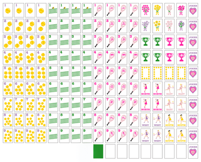 Let's Game. Set. Mahj! Tennis Mahjong Tile Set