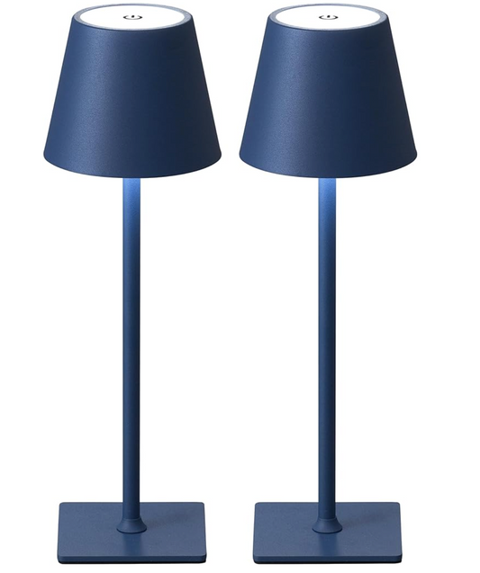 Cordless Table Lamps Blue - Set of 2
