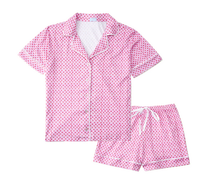 Sailor Hearts Women’s Button Front Short Pajama Set