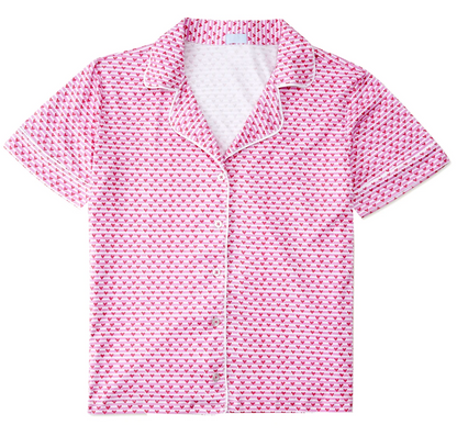 Sailor Hearts Women’s Button Front Short Pajama Set