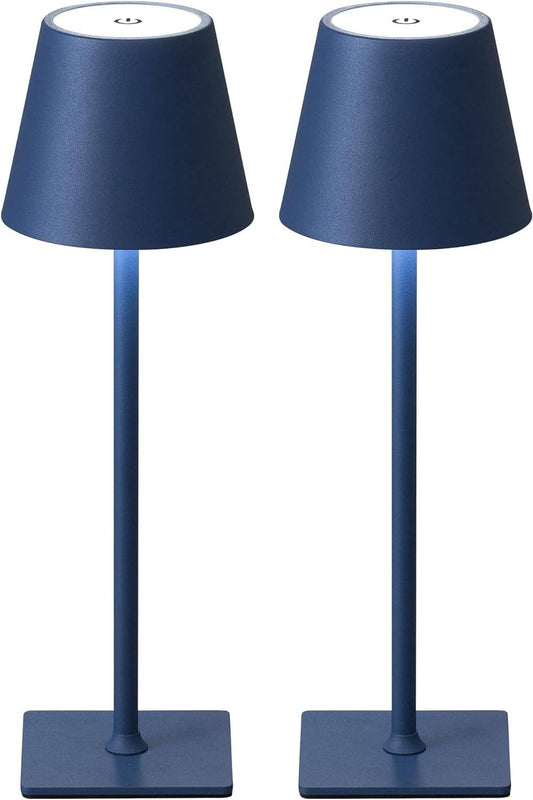 Cordless Table Lamps Blue - Set of 2