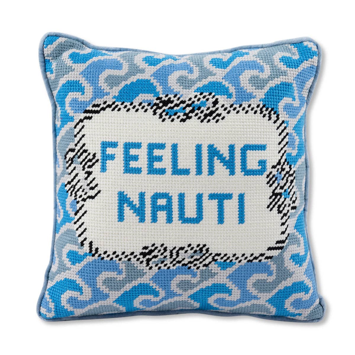 Feeling Nauti Needlepoint Pillow